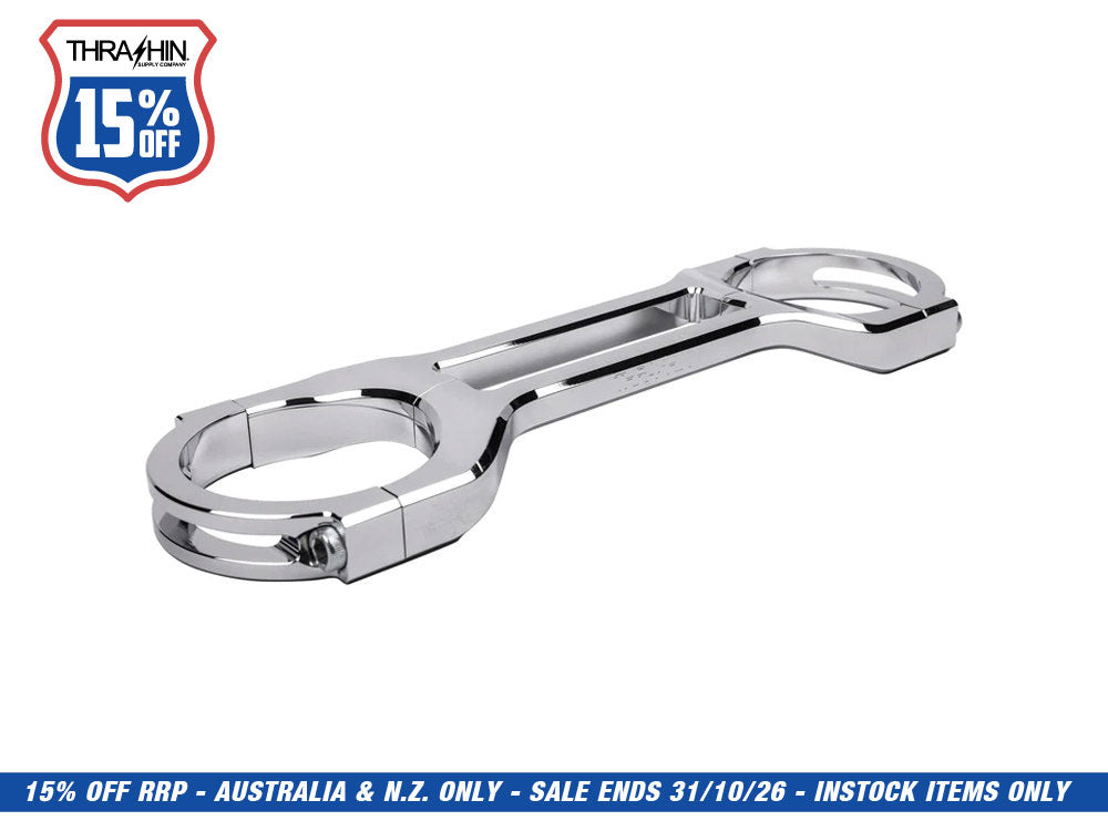 Billet Fork Brace - Chrome. Fits 49mm Dyna Mid-Glide 2006-2017.