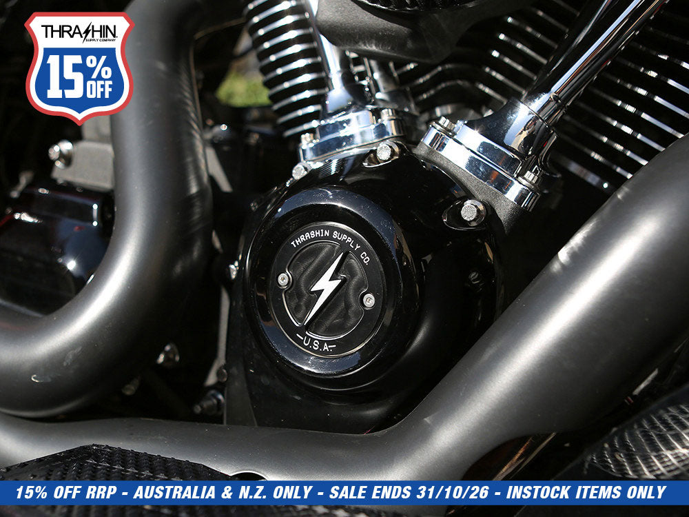 Dished Points Cover - Black. Fits Softail 2018-2024 & Most Touring 2017-2024