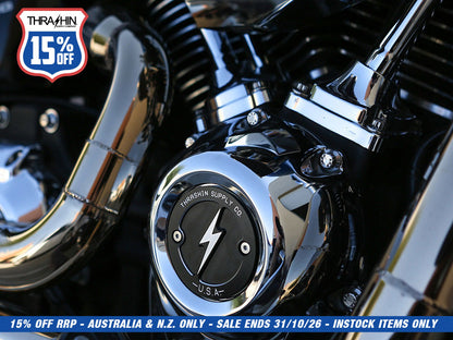 Dished Points Cover - Black. Fits Softail 2018-2024 & Most Touring 2017-2024