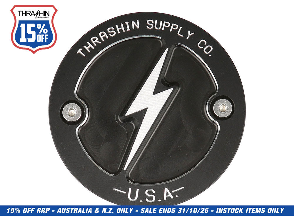 Dished Points Cover - Black. Fits Softail 2018-2024 & Most Touring 2017-2024