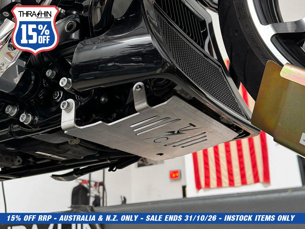 Skid Plate - Raw. Fits CVO Touring 2023up & Street Glide & Road Glide 2024up