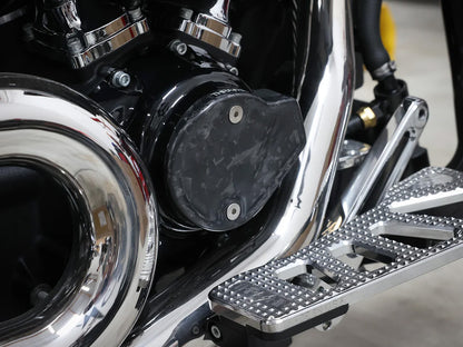 Cam Cover - Forged Carbon. Fits CVO Touring 2023up, Street Glide & Road Glide 2024up, Touring 2025up & Softail 2025up