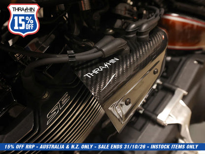 Air Scoop Coil Cover - Gloss Carbon. Fits Softails 2018up & Touring 2024up.