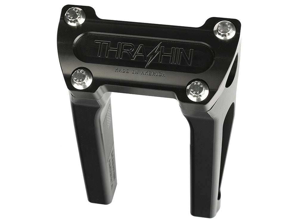 6in. Straight Thrashin Risers - Black. Fits 1in. Handlebar