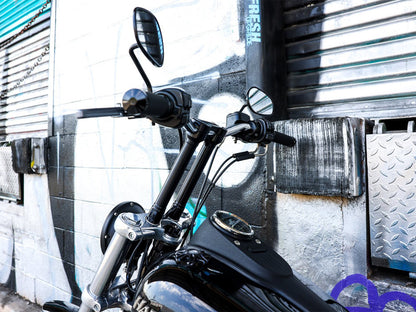 8in. Hole Shot Risers - Black. Fits 1in. Handlebar