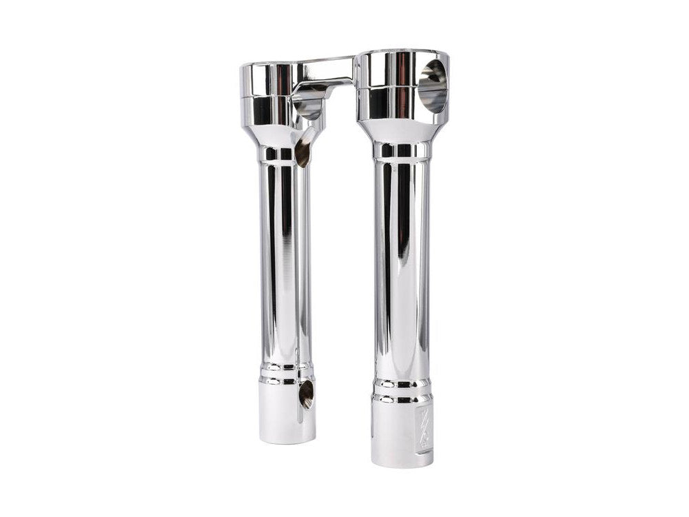 8in. Hole Shot Risers - Chrome. Fits 1in. Handlebar