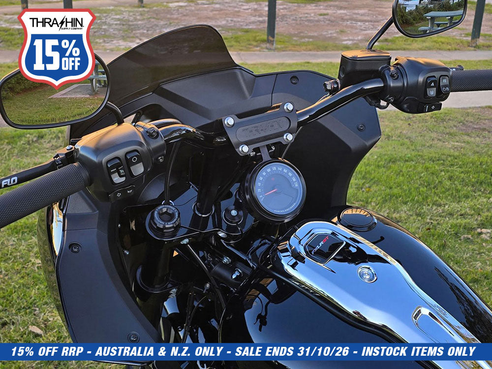 9.5in. Pull Back Thrashin Risers - Black. Fits 1in. Handlebar