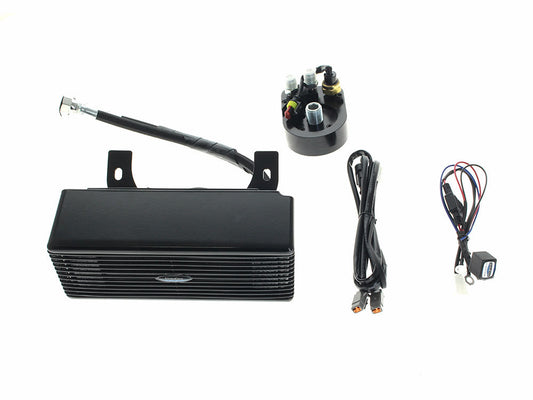Fan Assisted Low Mount Oil Cooler Kit - Gloss Black. Fits Touring 1994-2008