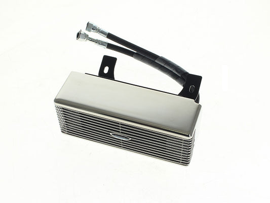 Fan Assisted Low Mount Oil Cooler Kit - Stainless Steel. Fits Touring 1994-2008