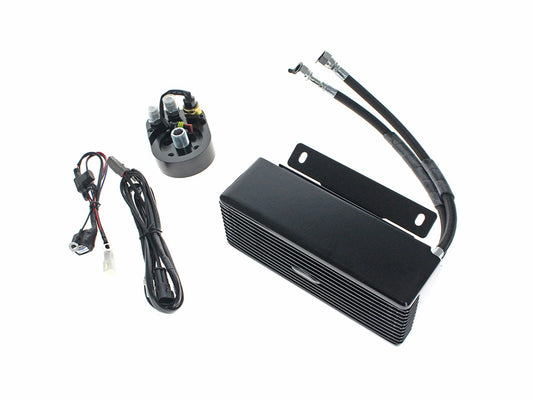 Fan Assisted Low Mount Oil Cooler Kit - Gloss Black. Fits Touring 2009-2016