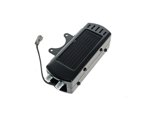 Fan Assisted Side Mount Oil Cooler Kit - Gloss Black. Fits Touring 1992-2008 and FXR 1992-1994