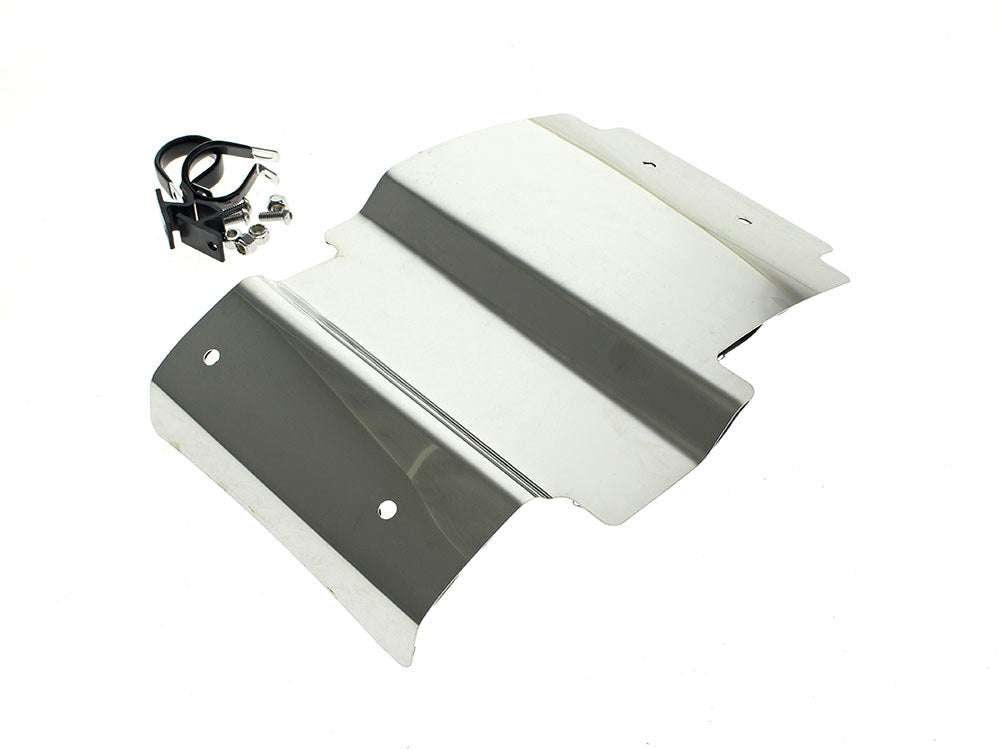 Debris Deflector Splash Guard - Stainless Steel. Fits Softail 2008-2010