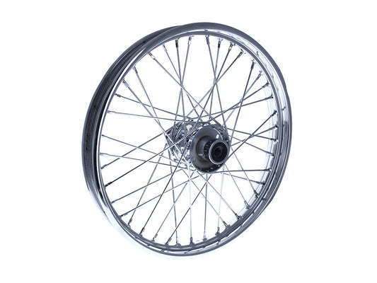 21in. x 2.15in. Front 40 Spoke Cross Laced Wheel - Chrome. Fits Softail 1984-1999, Dyna Wide Glide 1993-1999 & FXWG 1984-1986.