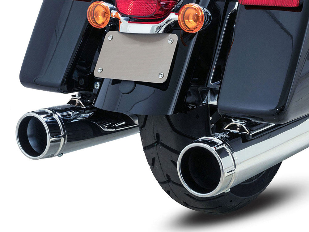 4.5in. Torquer 450 Slip-On Mufflers - Chrome with Chrome End Caps. Fits Touring 2017up