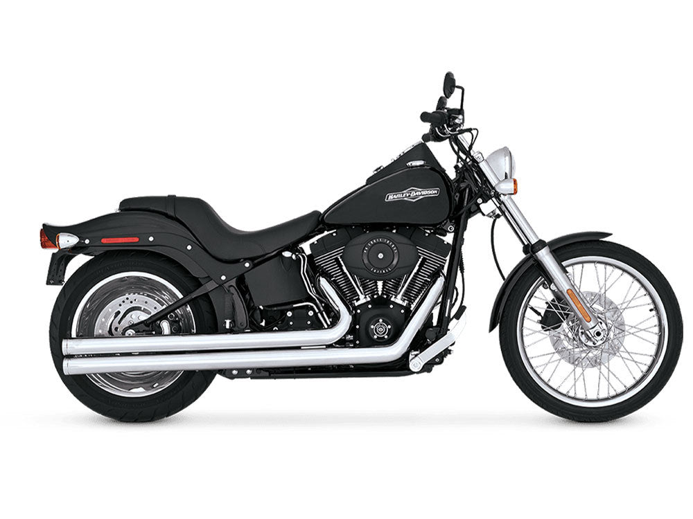 Big Shots Long Exhaust - Chrome. Fits Softail 1986-2017 Non-240 Tyre Models