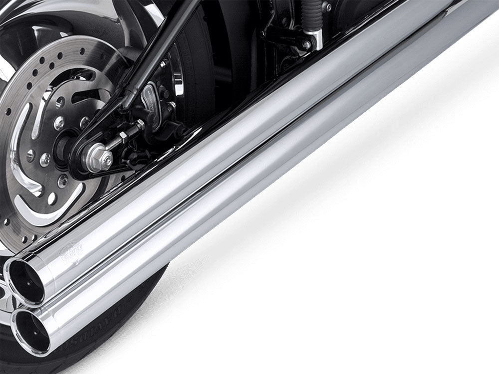 Big Shots Long Exhaust - Chrome. Fits Softail 1986-2017 Non-240 Tyre Models