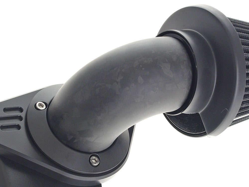 90deg VO2 Falcon XL Air Cleaner Kit - Gloss Forged Carbon Fiber. Fits Touring 2017-2024 & Softail 2018-2024