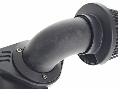 90deg VO2 Falcon XL Air Cleaner Kit - Gloss Forged Carbon Fiber. Fits Touring 2017-2024 & Softail 2018-2024