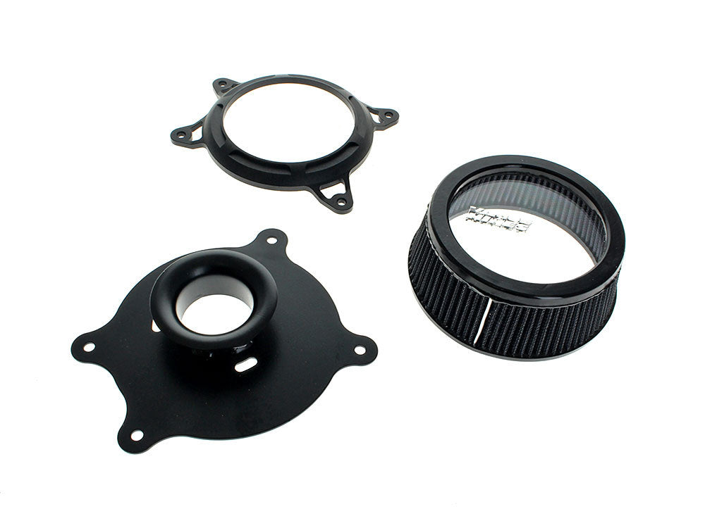 VO2 Insight Air Cleaner Kit - Wrinkle Black. Fits Touring 2008-2016, Softail 2016-2017, CVO Softail 2011-2017 & Dyna Low Rider S 2016-2017 with Throttle-by-Wire