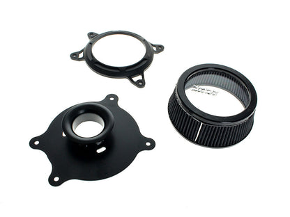 VO2 Insight Air Cleaner Kit - Wrinkle Black. Fits Touring 2008-2016, Softail 2016-2017, CVO Softail 2011-2017 & Dyna Low Rider S 2016-2017 with Throttle-by-Wire