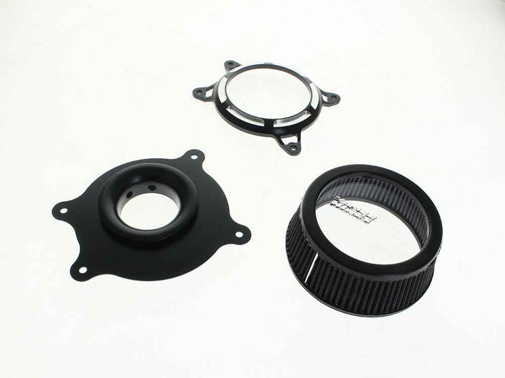 VO2 Insight Air Cleaner Kit - Black Contrast. Fits Touring 2017-2024 & Softail 2018-2024