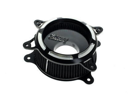 VO2 Insight Air Cleaner Kit - Black Contrast. Fits Touring 2017-2024 & Softail 2018-2024