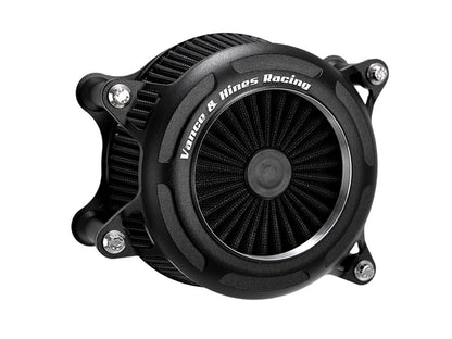 VO2 Onyx Air Cleaner Kit - Wrinkle Black. Fits Touring 2017-2024 & Softail 2018-2024
