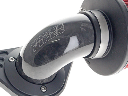 90deg VO2 Falcon XL Air Cleaner Kit - Gloss Forged Carbon Fiber. Fits Softail 2000-2015, Dyna 1999-2017, Touring 1999-2007 with CV Carb or Cable Operated Delphi EFI