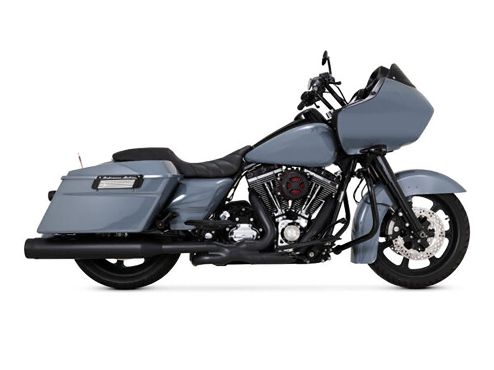 Power Duals Right Side Tuck & Under Headers - Black. Fits Touring 2017up