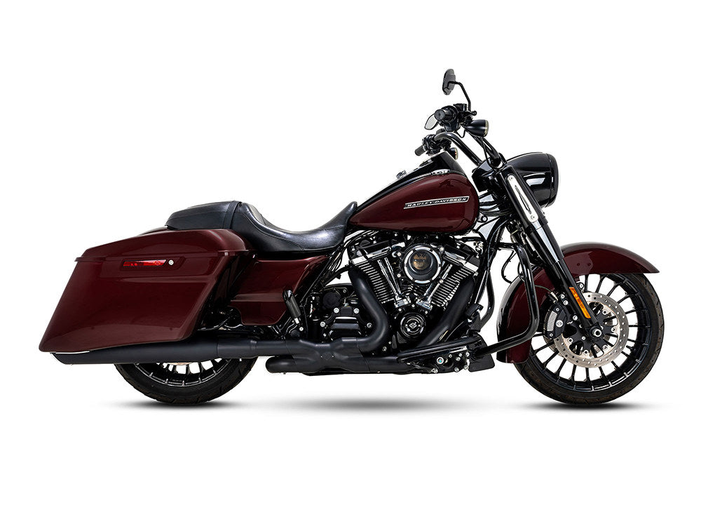 4in. Twin Slash Round Slip-On Mufflers - Black. Fits Touring 2017up