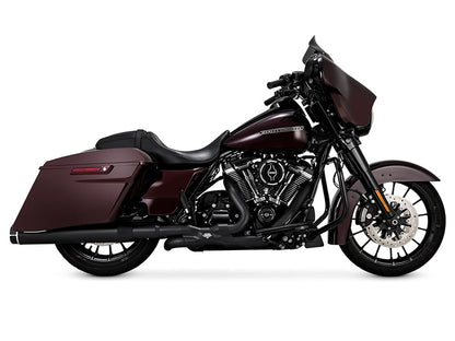 4.5in. Torquer 450 Slip-On Mufflers - Black with Black Machine End Caps. Fits Touring 2017up