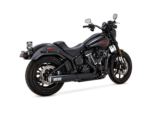4in. Supersport Slip-On Muffler - Black. Fits Softail Street Bob, Low Rider S, Low Rider ST & Heritage 2025up