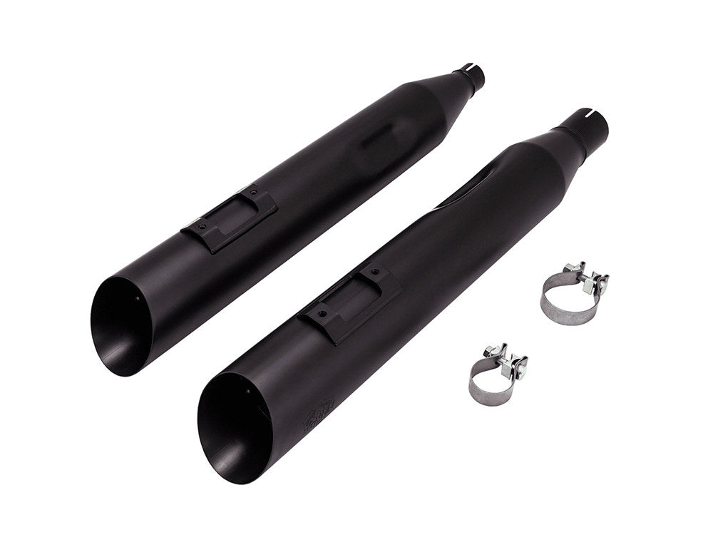 4.5in. Backslash Slip-On Mufflers - Black. Fits Touring 2017up