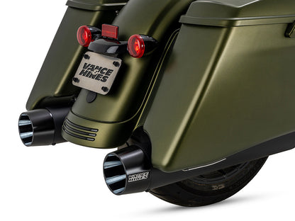 4.5in. Blackbird 450 Slip-On Mufflers - Black with Black End Caps. Fits Touring 2017up