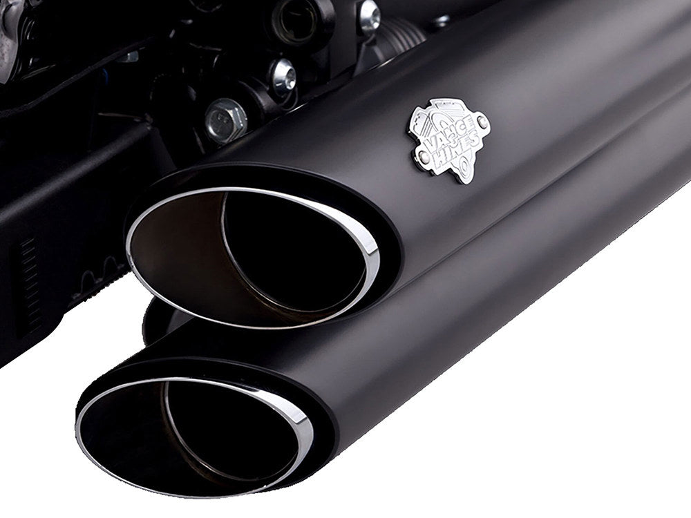 Shortshots Staggered Exhaust - Black. Fits Sportster 2004-2013