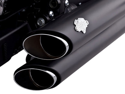 Shortshots Staggered Exhaust - Black. Fits Sportster 2004-2013