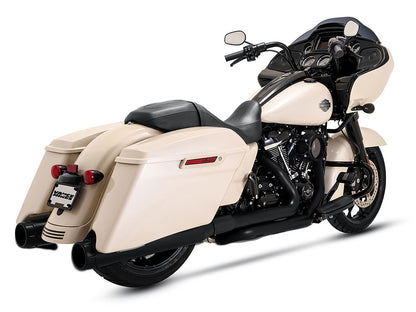 Dresser Duals Right Side Tuck & Under Headers - Black. Fits Touring 2017up