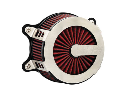 VO2 Cage Fighter Air Cleaner Kit - Brushed Stainless Steel. Fits Touring 2017-2024 & Softail 2018-2024