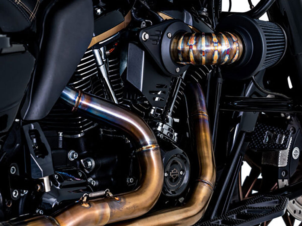 90deg VO2 Falcon Air Cleaner Kit - Stainless Steel. Fits Touring 2017-2024 & Softail 2018-2024