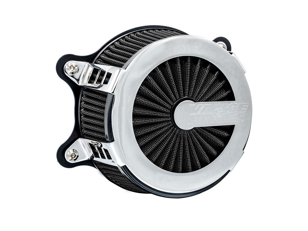 VO2 Cage Fighter Air Cleaner Kit - Chrome. Fits CVO Touring 2023up, Street Glide & Road Glide 2024up, Touring 2025up & Softail 2025up
