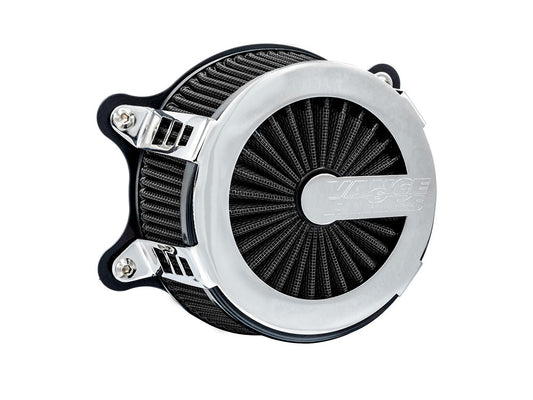 VO2 Cage Fighter Air Cleaner Kit - Chrome. Fits CVO Touring 2023up, Street Glide & Road Glide 2024up, Touring 2025up & Softail 2025up