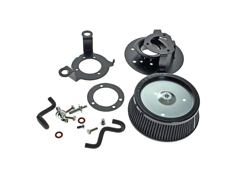 VO2 Naked Air Cleaner Kit. Fits Softail 2000-2015, Dyna 1999-2007, Touring 1999-2007 with CV Carb or Cable Operated Delphi EFI