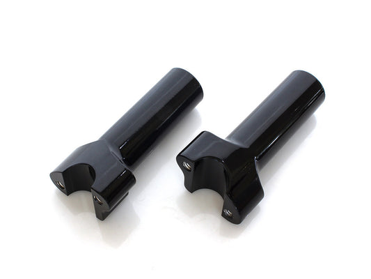 4-1/2in. Tall Risers with 1-1/4in. Thick Base - Gloss Black. Fits 1in. Handlebar.