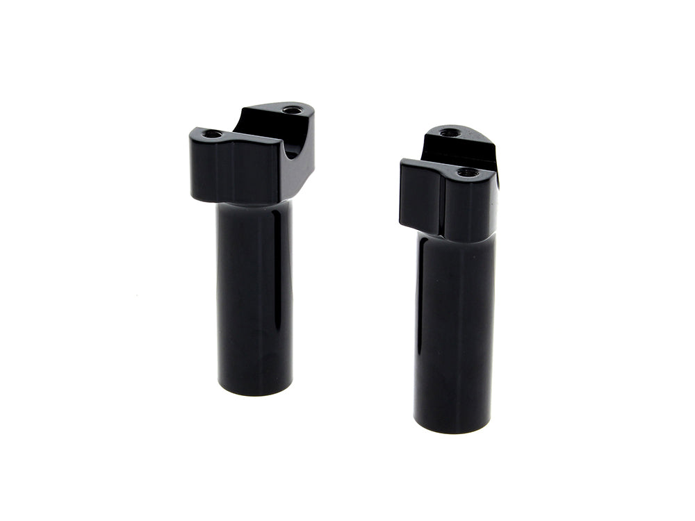 4-1/2in. Tall Risers with 1-1/4in. Thick Base - Gloss Black. Fits 1in. Handlebar.