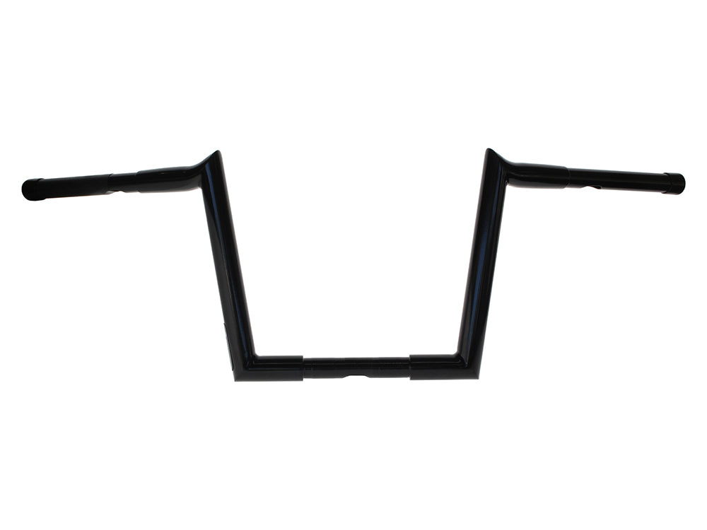 10in. x 1-1/4in. Chubby Hooked Ape Hanger Handlebars - Gloss Black.