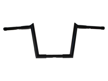 10in. x 1-1/4in. Chubby Hooked Ape Hanger Handlebars - Gloss Black.