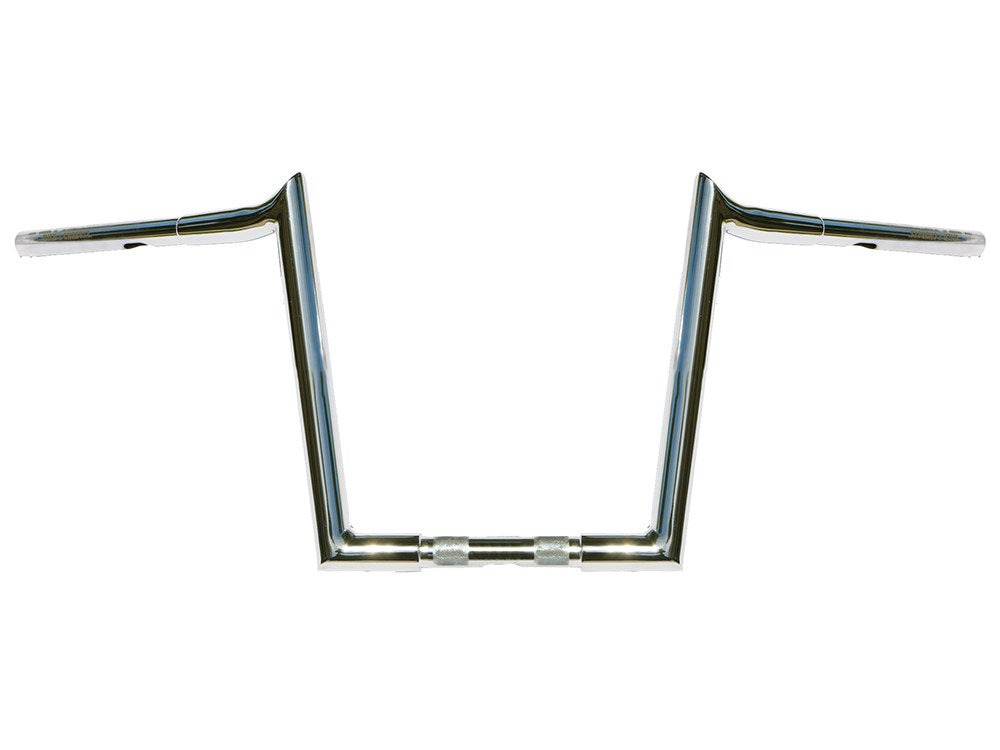 12in. x 1-1/4in. Chubby Hooked Ape Hanger Handlebar - Chrome.