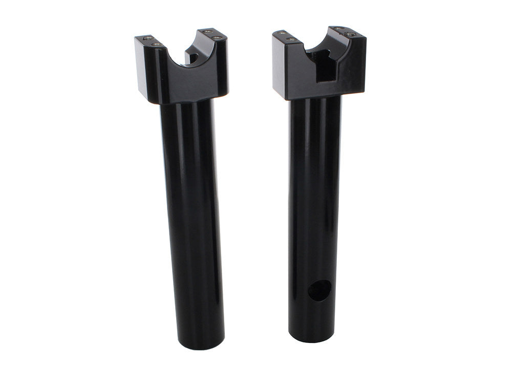 10in. Tall Savage Risers with Top Clamp - Gloss Black. Fits 1-1/4in. Handlebar.